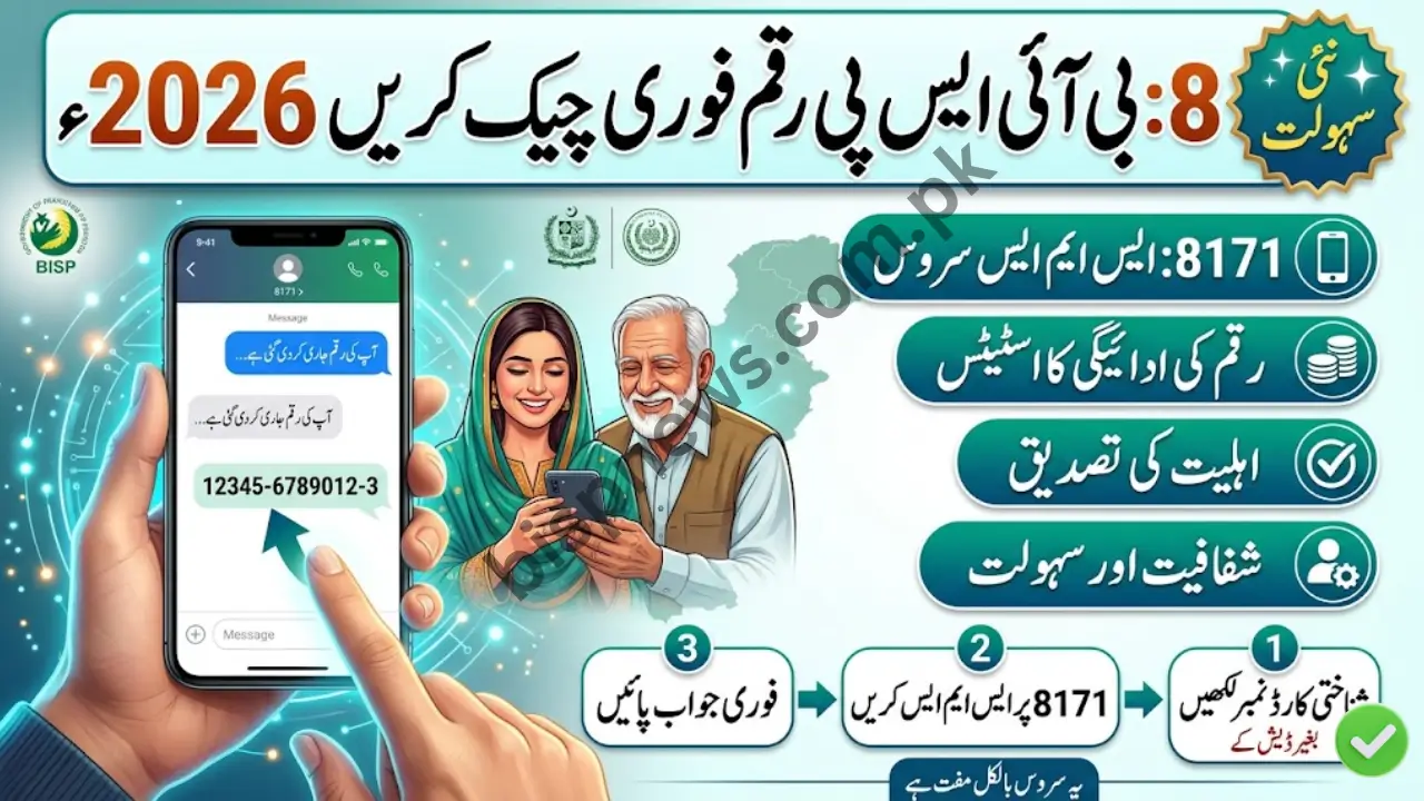 Check Your BISP Payment Instantly with 8171 SMS Service 2026 Full Guide