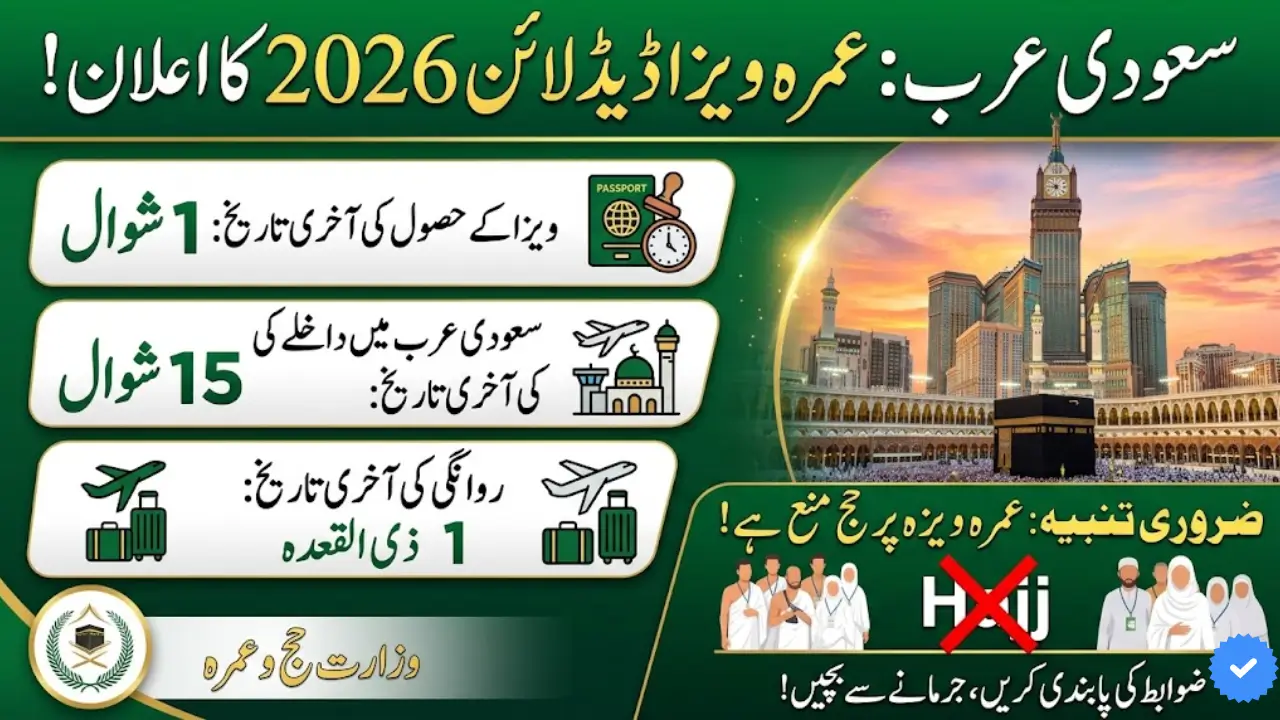 Umrah Visa Deadline 2026 Announced Complete Dates Rules & Guidelines for Pilgrims