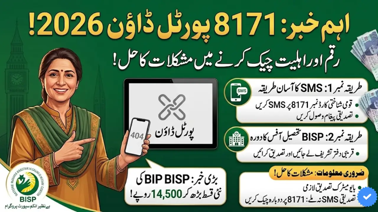 BISP 8171 CNIC Check Portal Down 2026? Use These Methods Instead