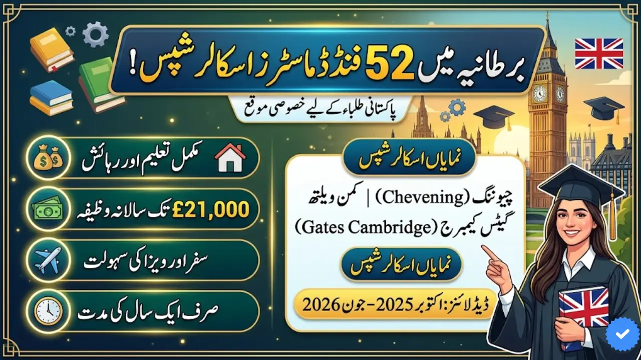 52 Funded Master’s Scholarships in UK for Pakistani Students 2026 Complete Guide