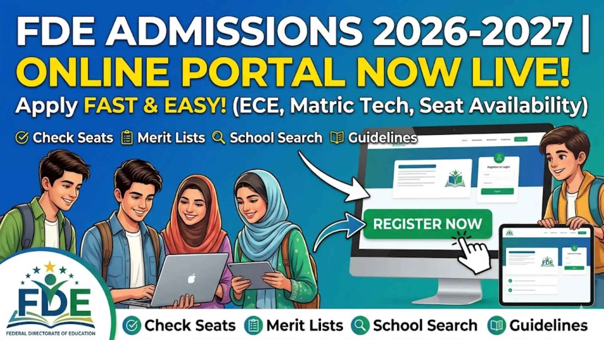 FDE Launches Online Admission Portal for 2026-27 Check Complete Details