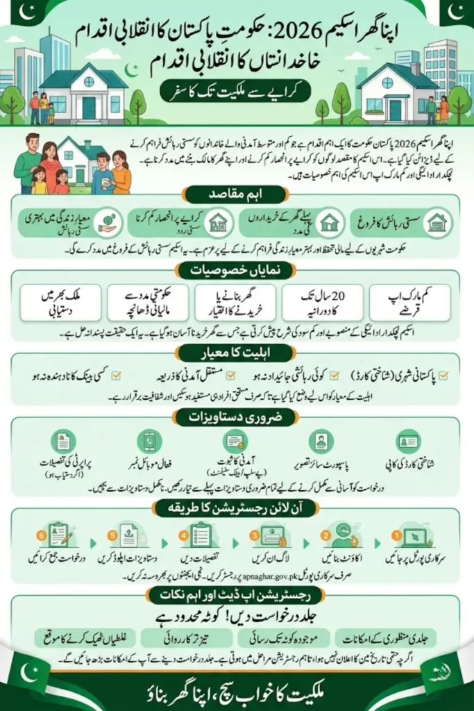 Apna Ghar Scheme Online Registration Login Through Apnaghar.gov.pk