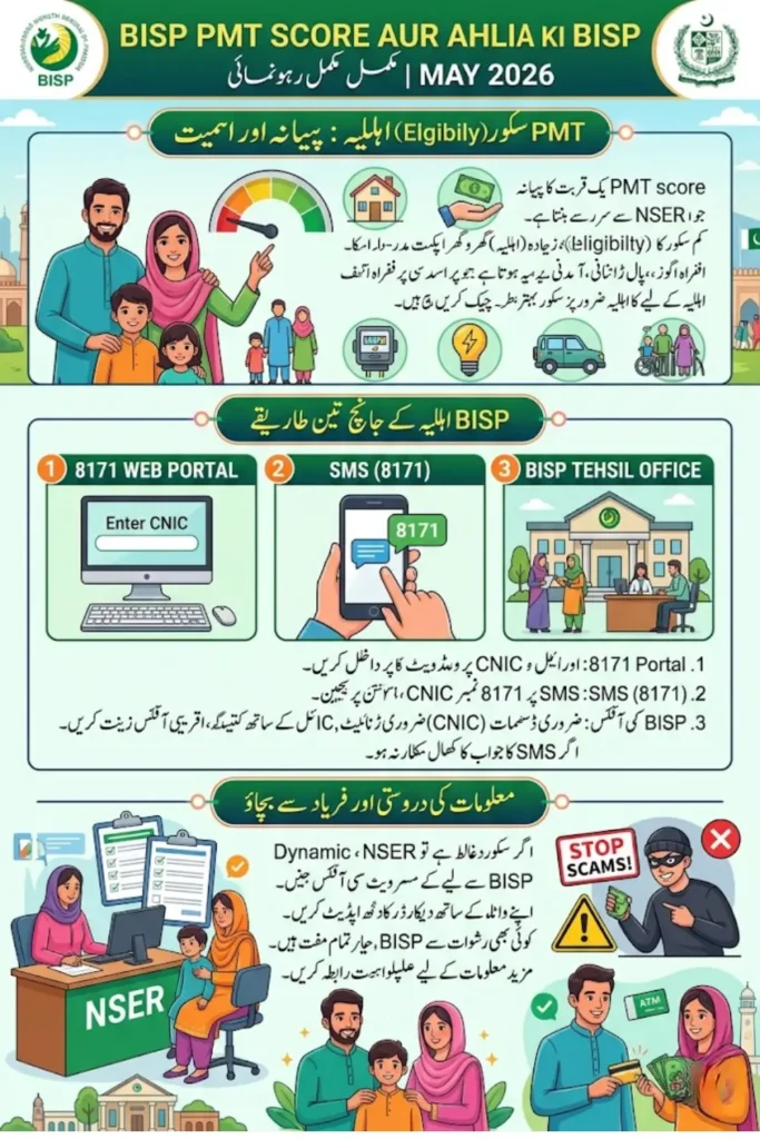Ehsaas PMT Score Check Online May 2026 for BISP Eligibility